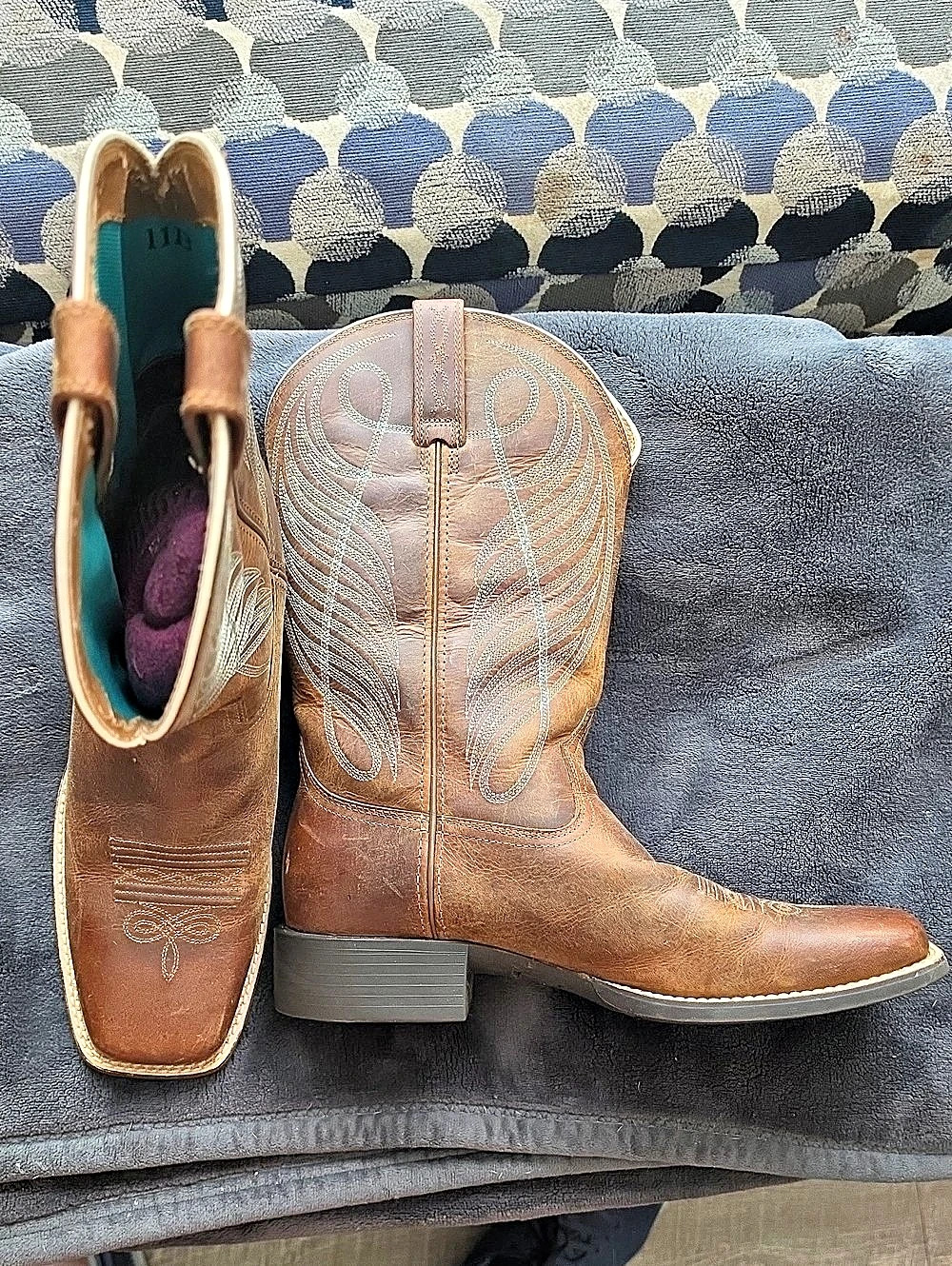 Ariat Womens Size 11 Round Up Brown Western Boots